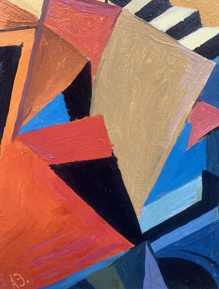 Abstract oil painting City life (based on paintings by Alexandra Exter) Victor Konotopsky - 2