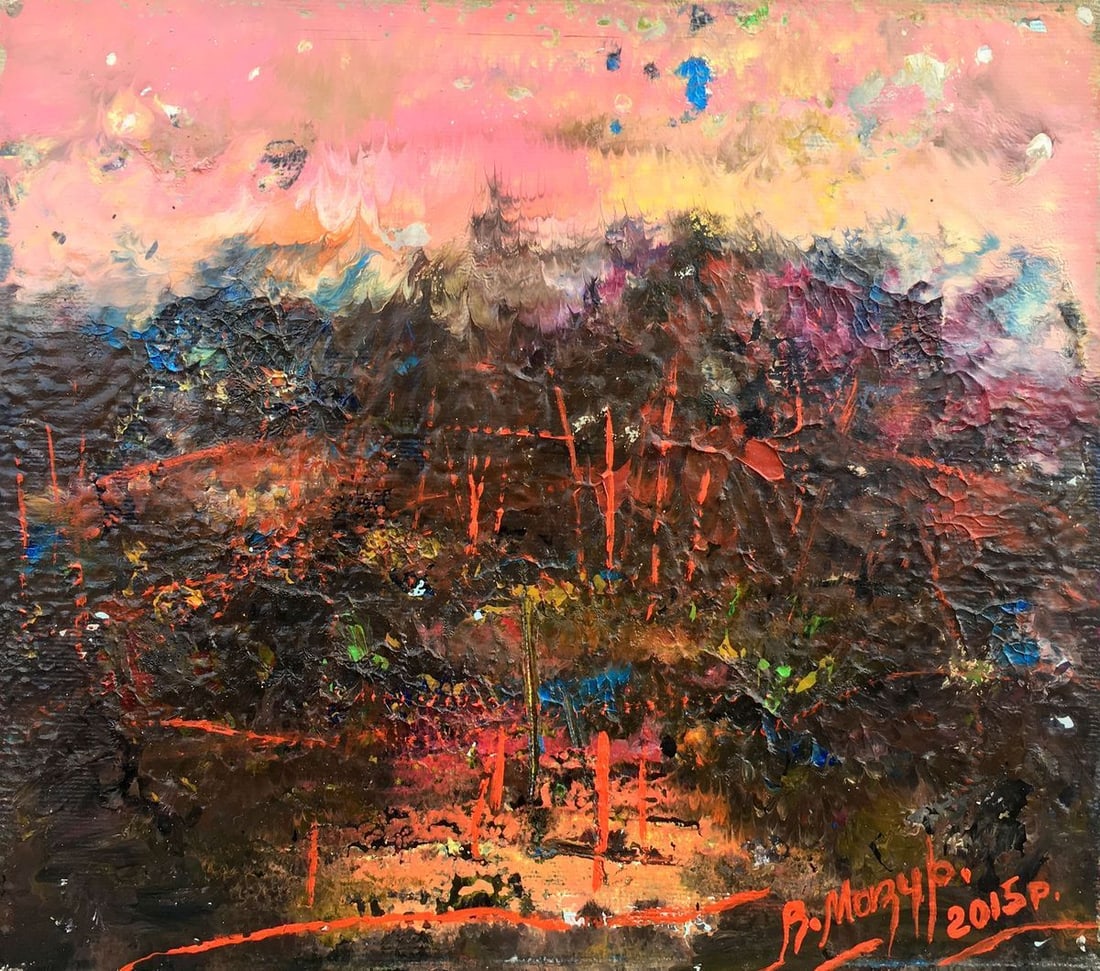 Abstract oil painting Warm evening Mazur Vladimir - 2