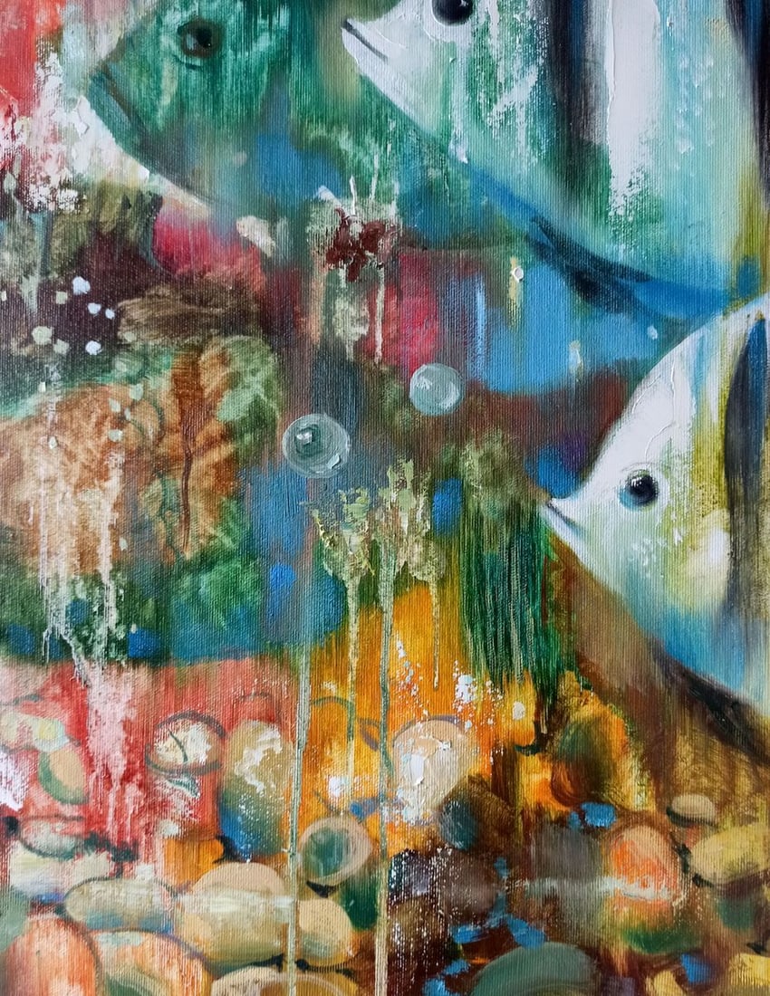 Abstract oil painting Fishes Anatoly Borisovich Tarabanov - 7