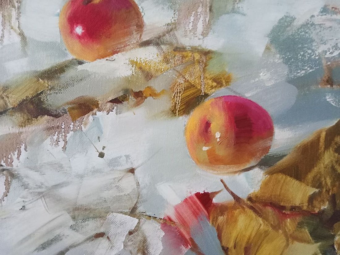 Oil painting apples in the snow Anatoly Borisovich Tarabanov - 7