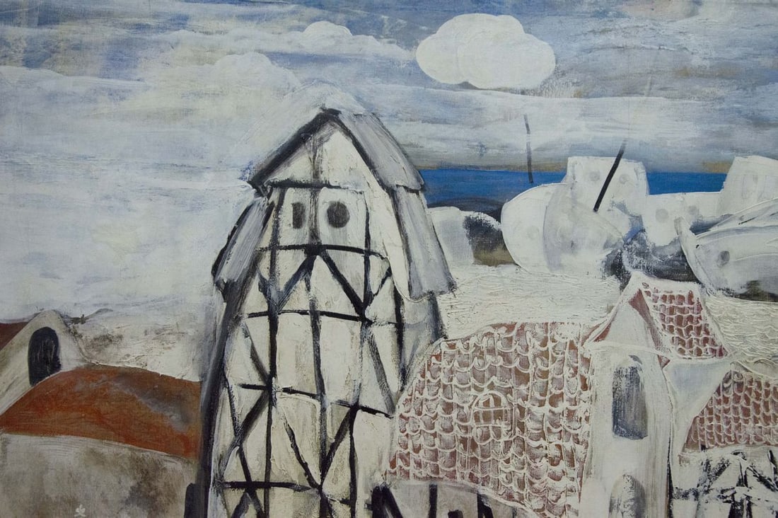 Abstract oil painting House by the shore Zebek Nelli Petrovna - 2