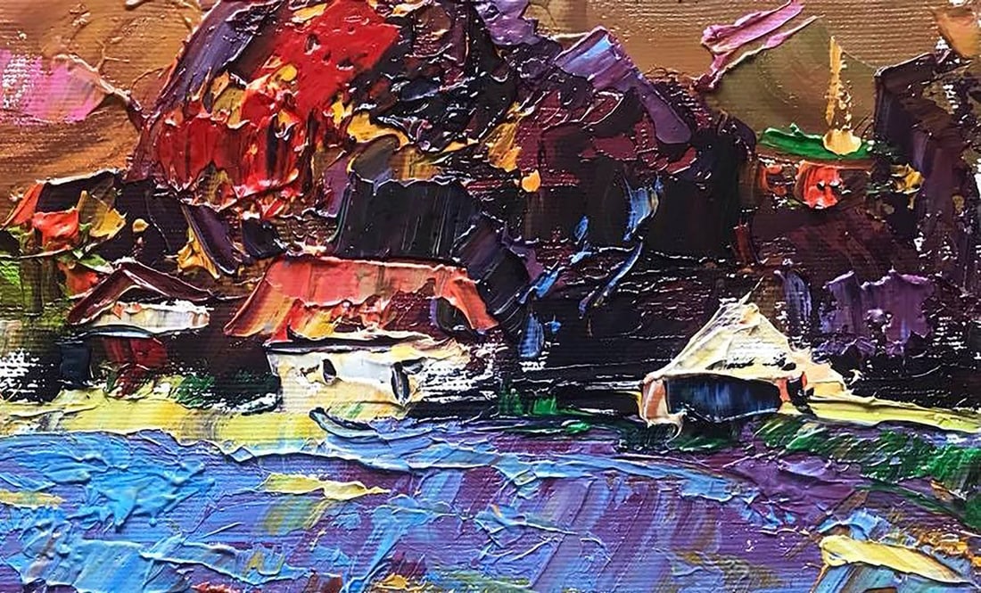 Oil painting Evening in the village Kalenyuk Alex - 3