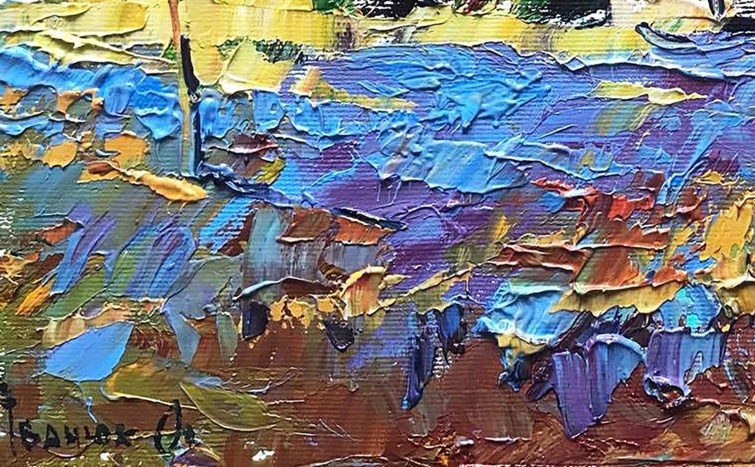 Oil painting Evening in the village Kalenyuk Alex - 4