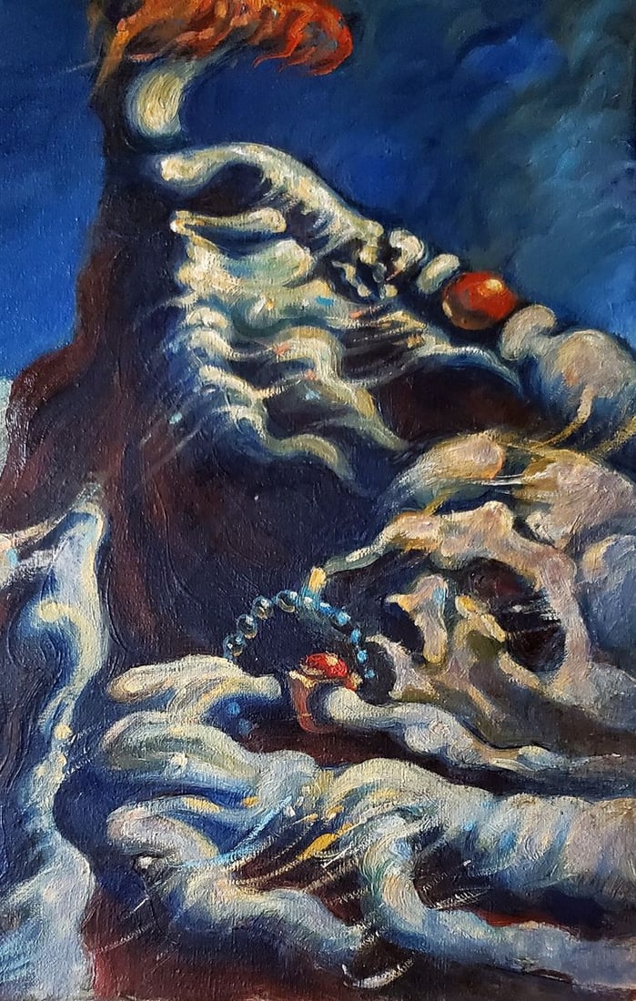 Oil painting Lord before the dark sky Daniil Litvinov - 3