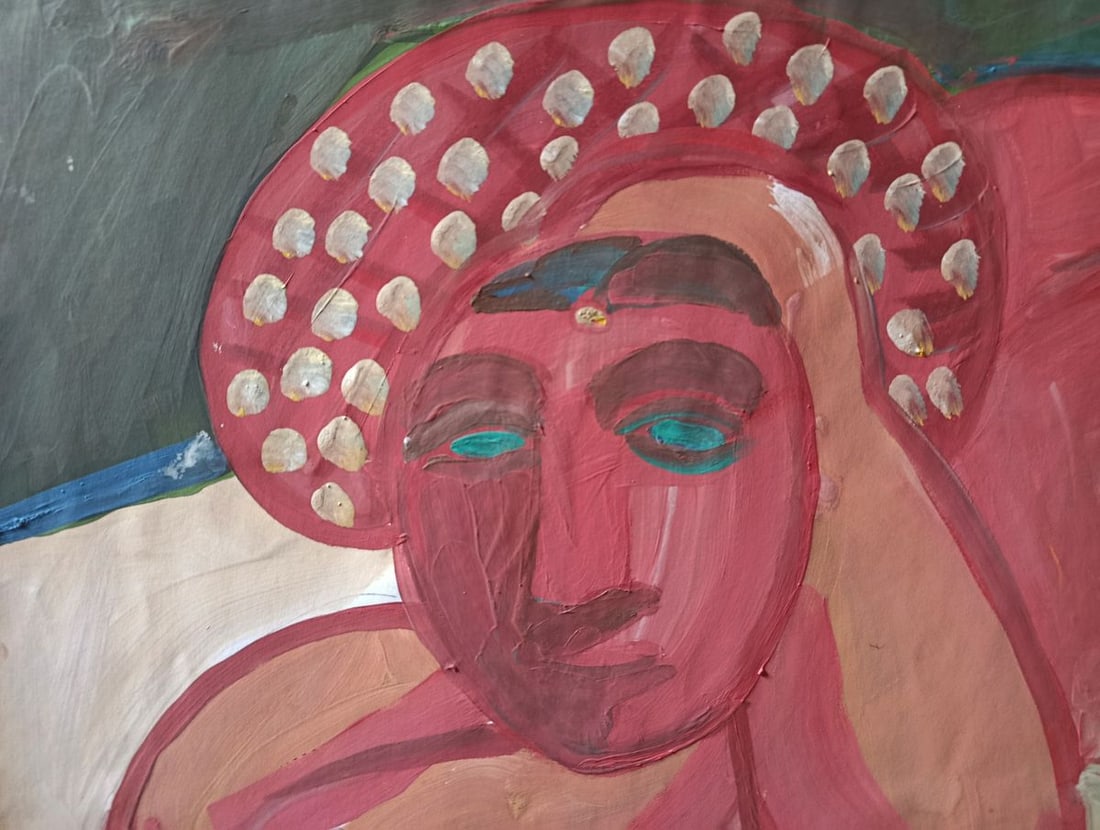 Acrylic painting Woman by the sea Volodymyr Afanasiev - 4