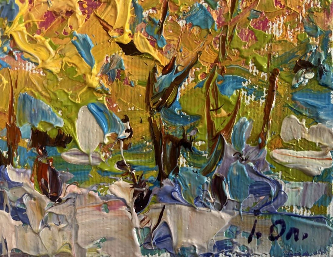 Oil painting Autumn city alley Alex Kalenyuk - 7