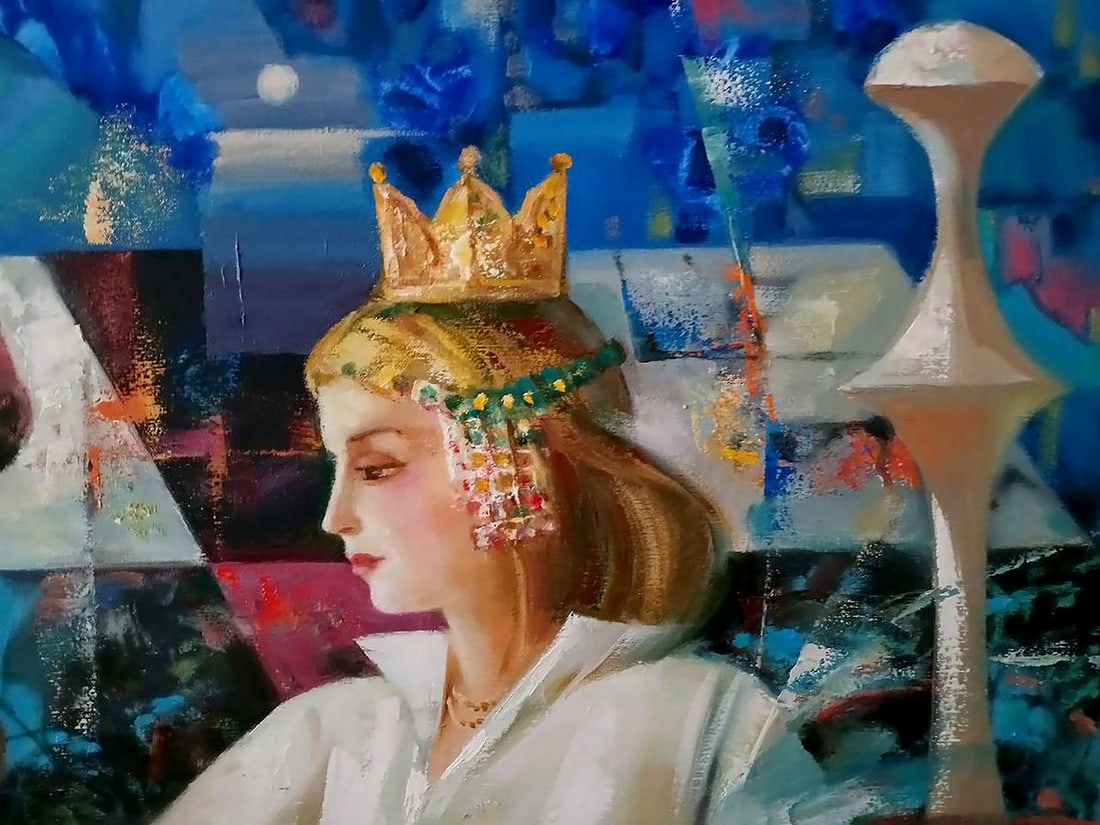 Abstract oil painting Queen Anatoly Tarabanov - 7