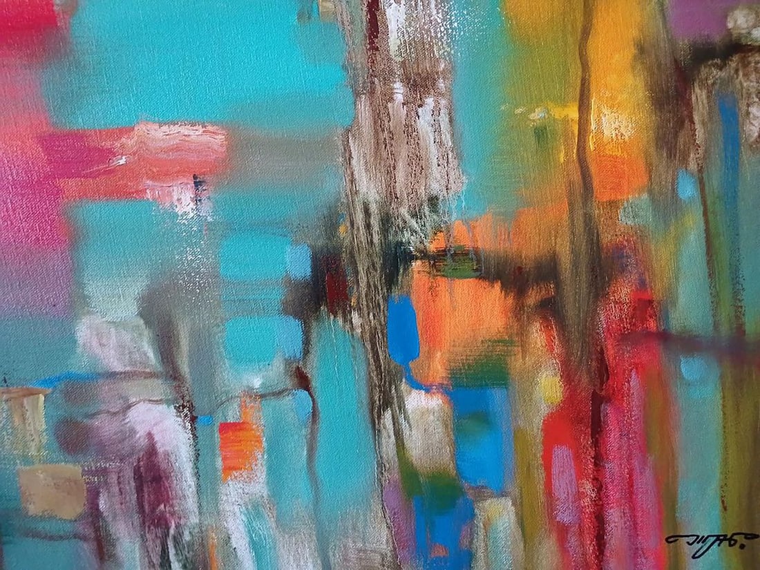 Abstract oil painting Cantata Anatoly Tarabanov - 7