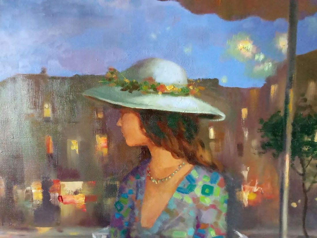 Oil painting Night city Anatoly Borisovich Tarabanov - 2