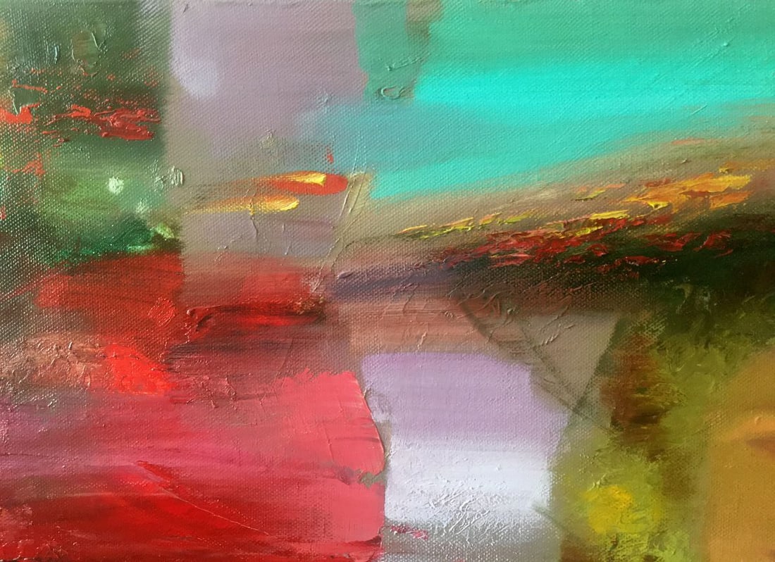Abstract oil painting Red sun Anatoly Borisovich Tarabanov - 3