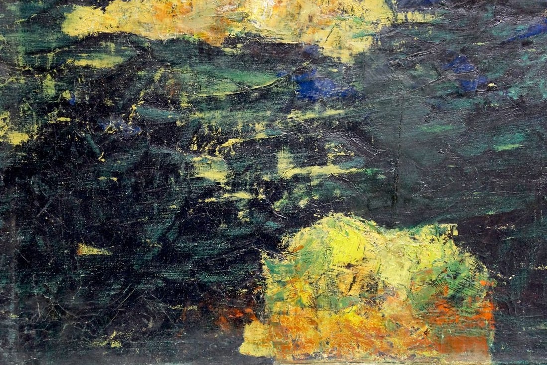 Oil painting Cliffs in the sea Veber - 2