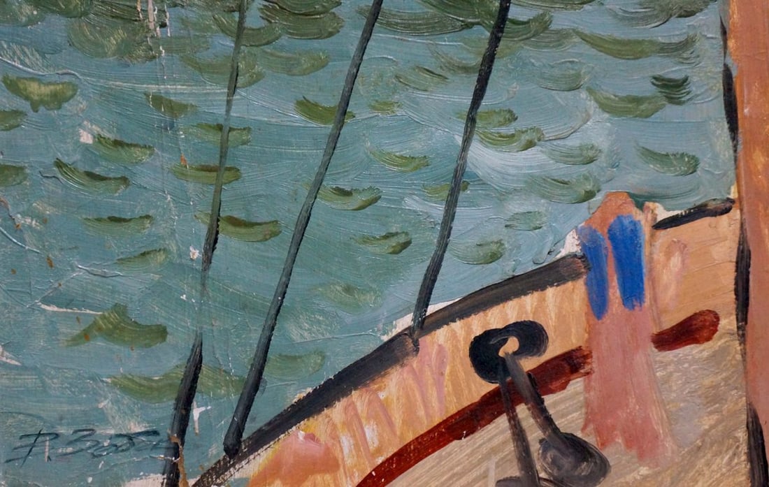 Oil painting Ships in the port Zebek Vladimir Evgenievich - 2