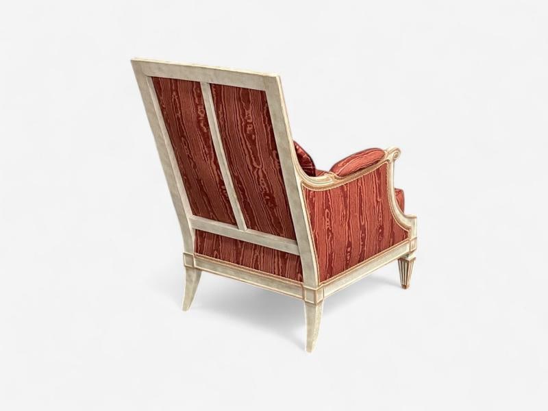 Louis XVI Style, Painted Wood, Pink Fabric, Bergere Chairs, France, 1960s - 7