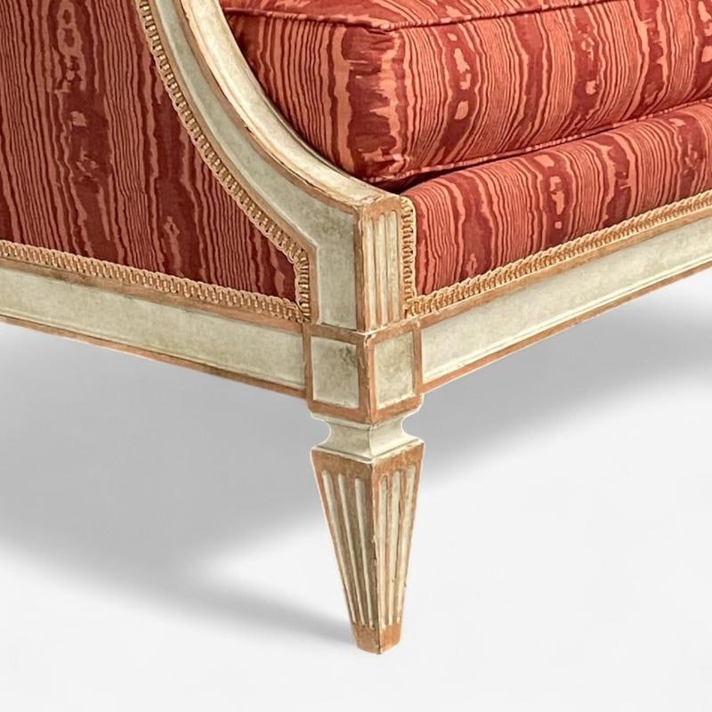 Louis XVI Style, Painted Wood, Pink Fabric, Bergere Chairs, France, 1960s - 8