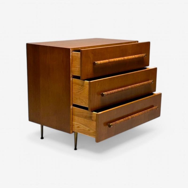 T.H Robsjohn-Gibbings, Widdicomb, Walnut, Cane, Brass, Cabinet, USA, 1950s - 7