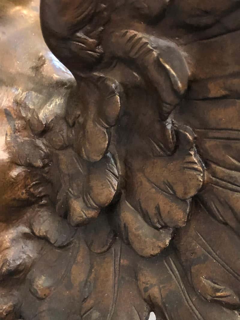 La Pensee by Emile Louis Picault Bears Foundry Mark 19th Century Bronze Statue - 9