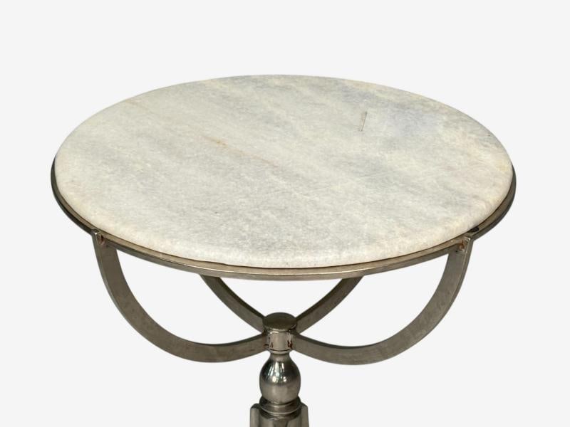 Neoclassical Style, Steel, Marble, End Tables, USA, 20th c. - 6