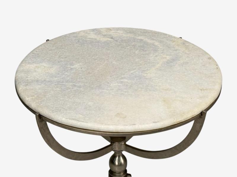 Neoclassical Style, Steel, Marble, End Tables, USA, 20th c. - 7