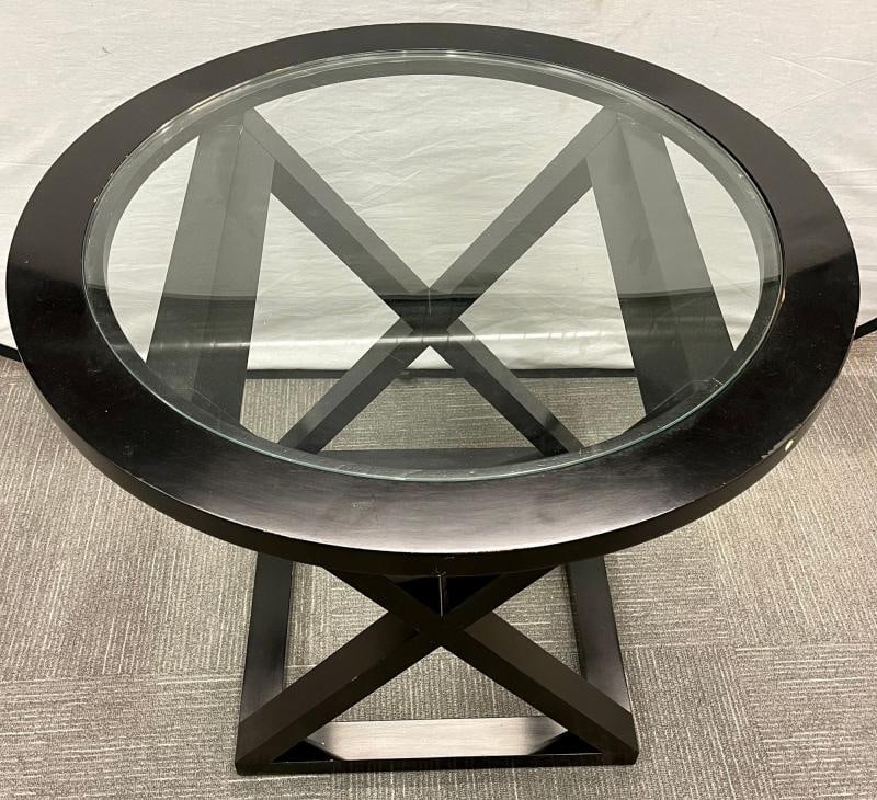 Hollywood Regency Style X Base Center or End Table - 2