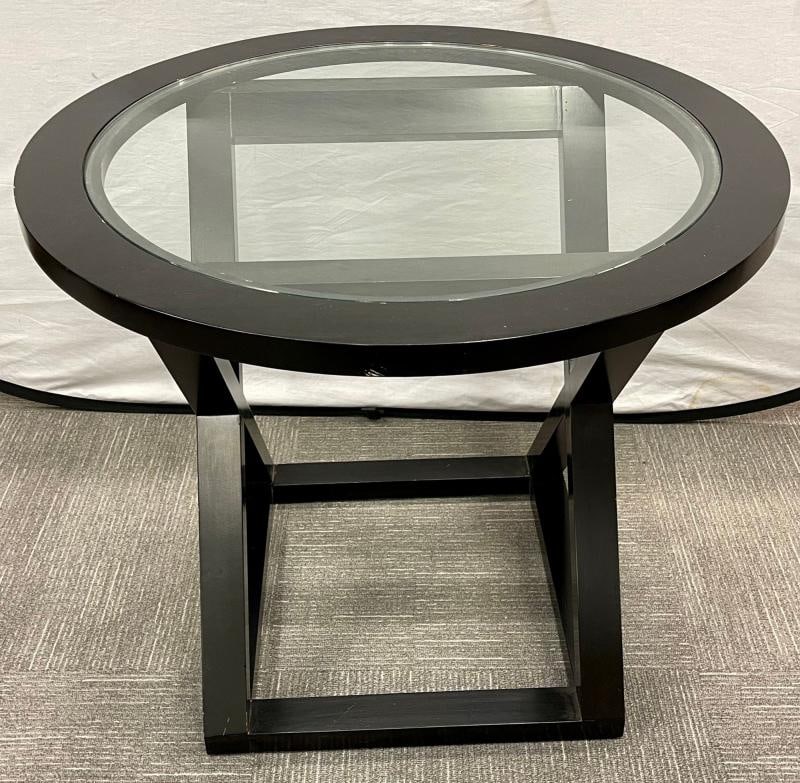 Hollywood Regency Style X Base Center or End Table - 3