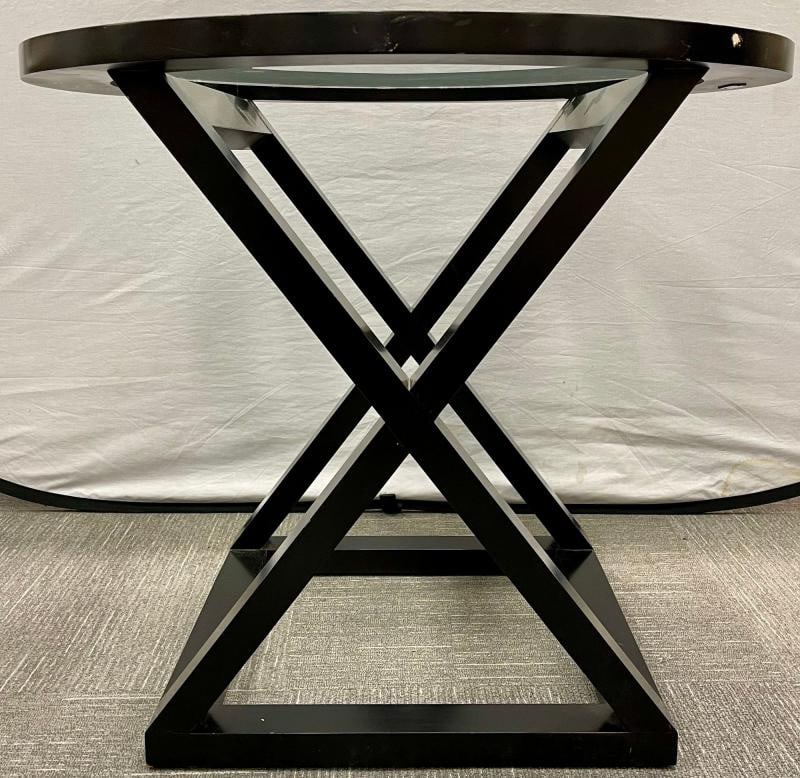 Hollywood Regency Style X Base Center or End Table - 6