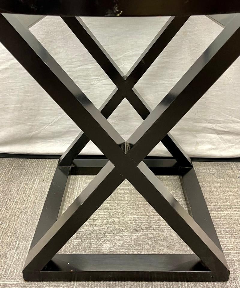 Hollywood Regency Style X Base Center or End Table - 8