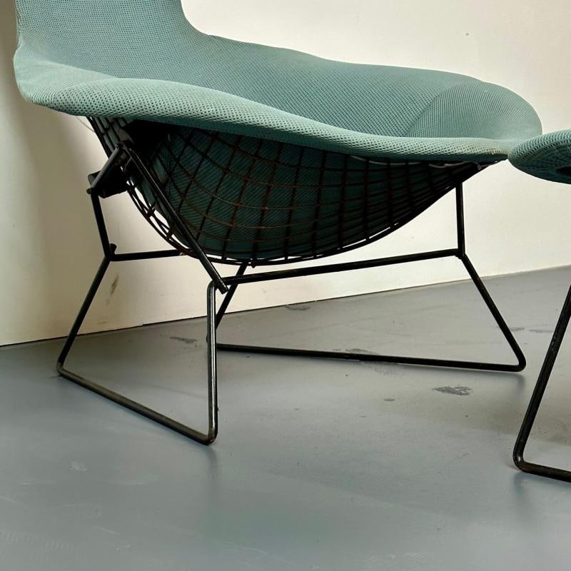 Vintage Harry Bertoia for Knoll Bird Lounge Chair with Ottoman, Labeled, 1960s - 8
