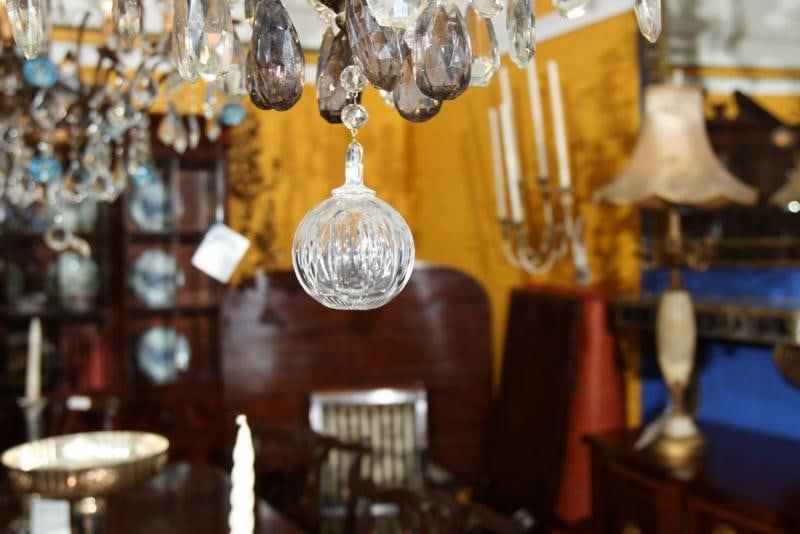 Bronze and Crystal Chandelier - 5