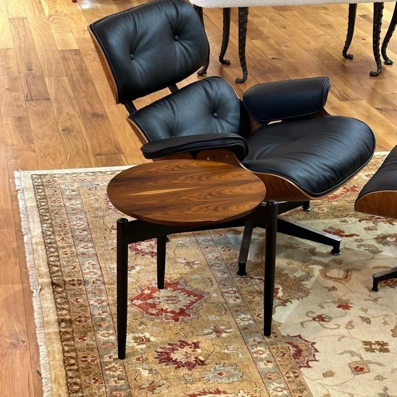 American Mid-Century Modern, Tripod Side Tables, Rosewood Veneer, Painted Wood - 4