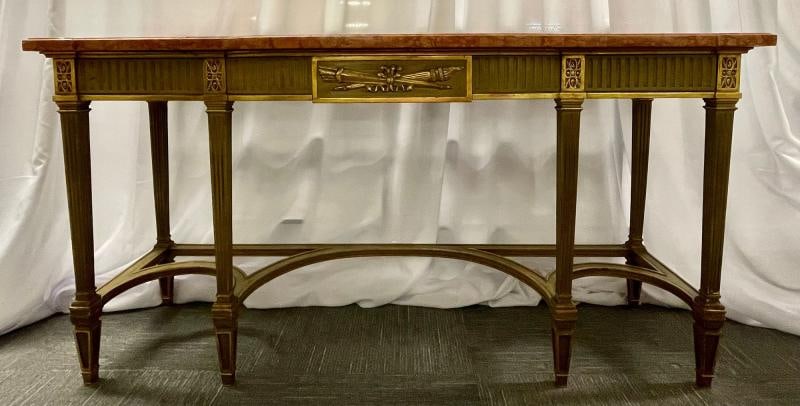Maison Jansen Console with Six Raised Legs and Marble Top - 7
