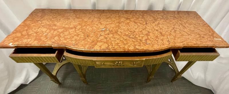 Maison Jansen Console with Six Raised Legs and Marble Top - 8