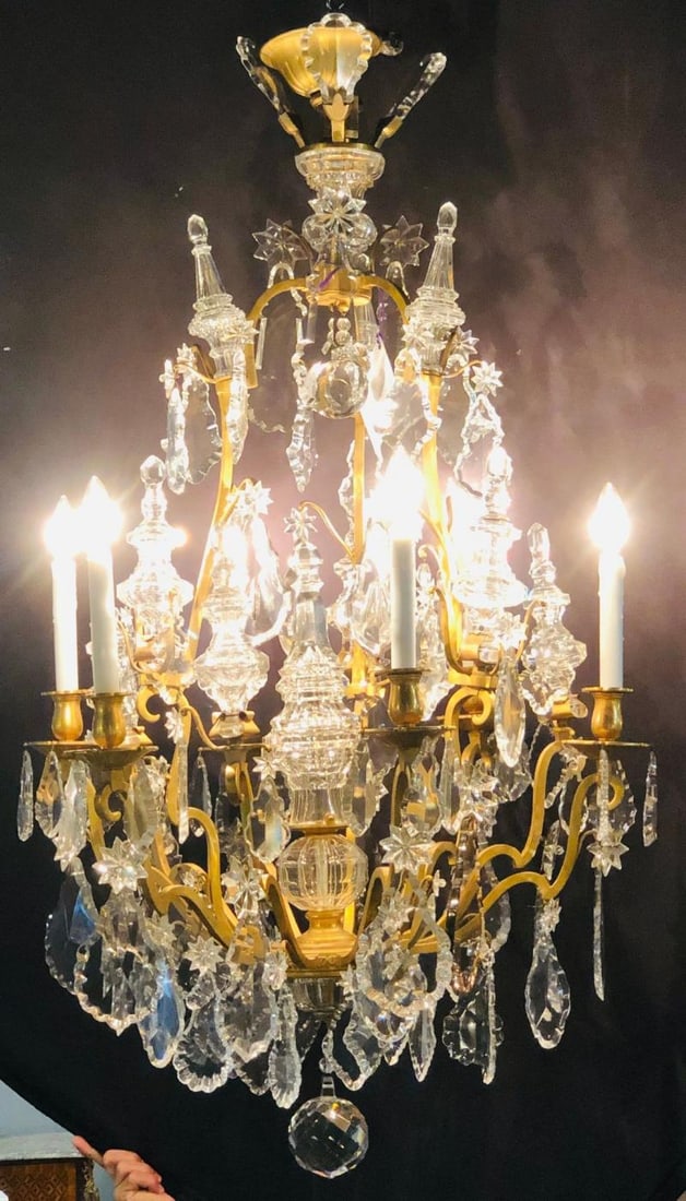 19th Century Bronze and Large Crystal Palatial Chandelier - 2