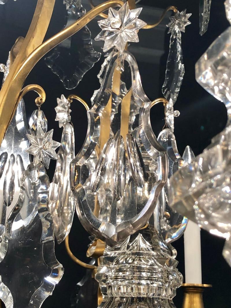 19th Century Bronze and Large Crystal Palatial Chandelier - 5