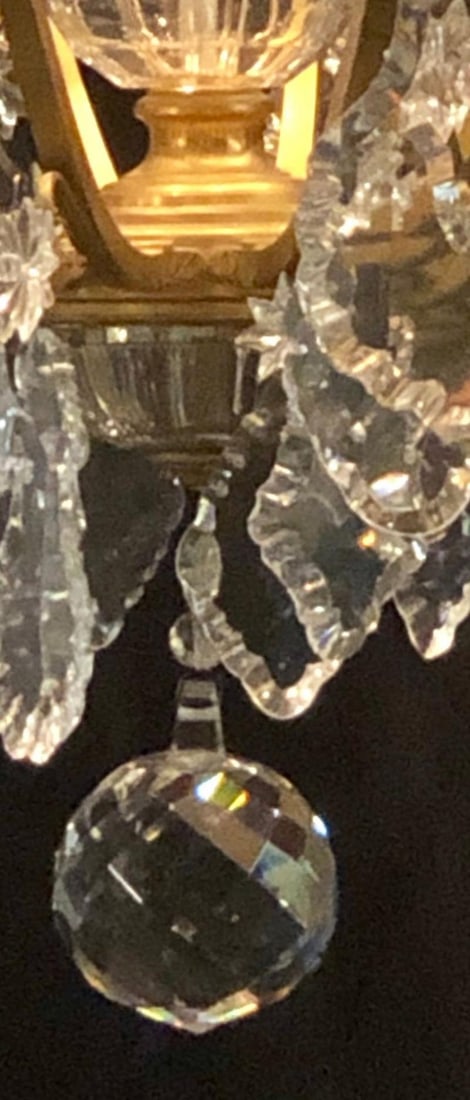 19th Century Bronze and Large Crystal Palatial Chandelier - 8
