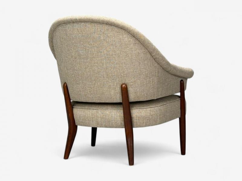 Swedish Modern, Teak, Beige Wool, Floating Lounge Chair, Sweden, 1960s - 10