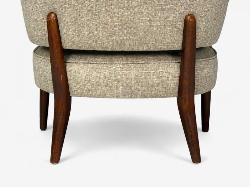 Swedish Modern, Teak, Beige Wool, Floating Lounge Chair, Sweden, 1960s - 12
