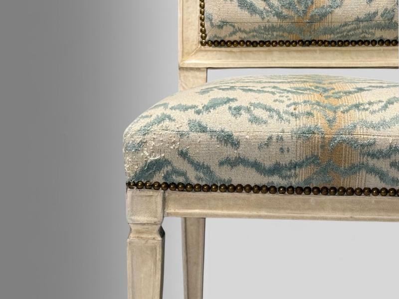 Jean-Michel Frank, Louis XVI Style, Six Dining Chairs, Parchment, France, 1930s - 6