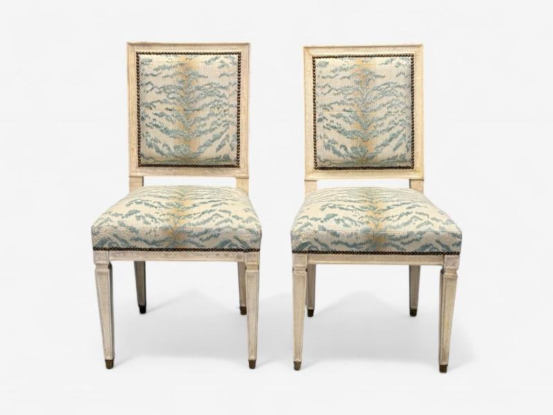 Jean-Michel Frank, Louis XVI Style, Six Dining Chairs, Parchment, France, 1930s - 8