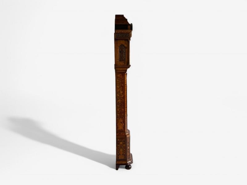 JP Kroese, Dutch Baroque, Marquetry, Moon Face Dial, Grandfather Clock, 18th C - 6