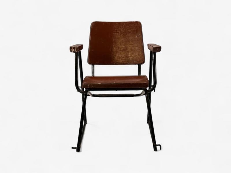 Studio BBPR, Lacquered Iron, Wood, Twelve Armchairs, Italy, 1960s - 7