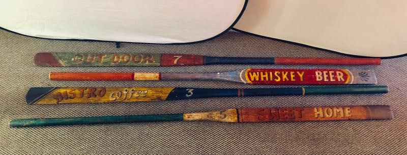 2 Hand Painted Inspirational Rowing Oars or Paddles Priced Individually - 2