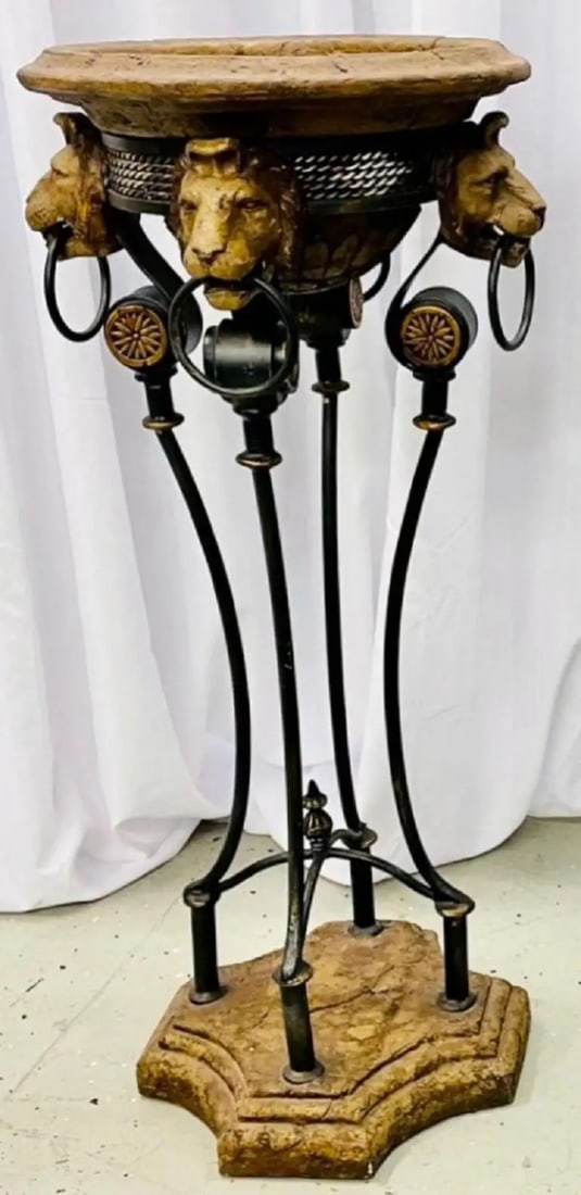 Pair of Figural Empire Style Jardinieres, Planters on Stands, Europe, 1960s - 4