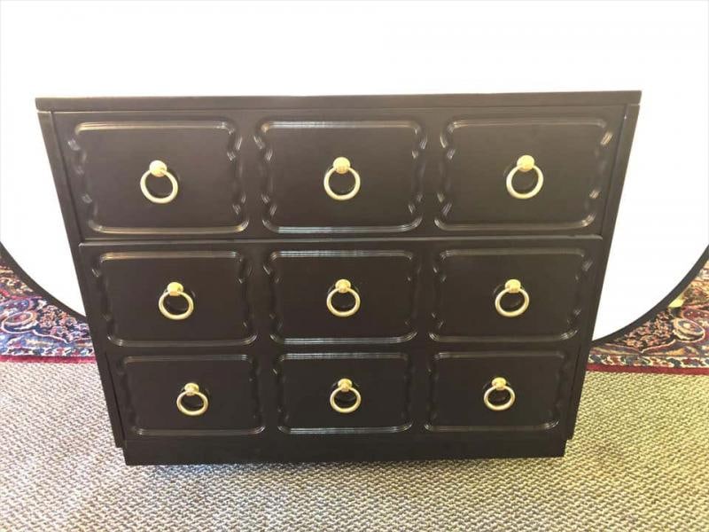 Hollywood Regency Pair of Ebony Refinished Dorothy Draper Style Chests/Commodes - 2