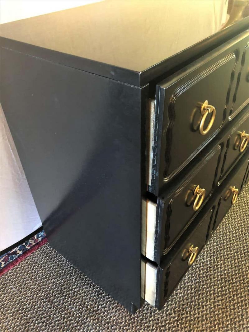 Hollywood Regency Pair of Ebony Refinished Dorothy Draper Style Chests/Commodes - 5