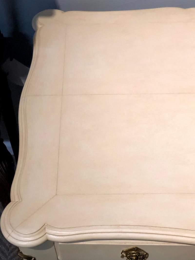 Hollywood Regency Style Parchment Desk Louis XV Style - 8
