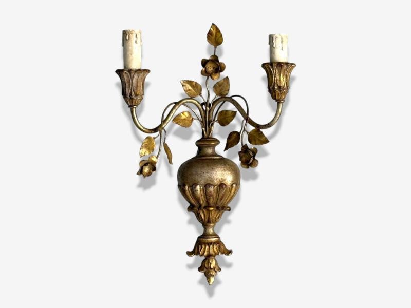 Palladio, Italian Neoclassical, Giltwood, Silver Leaf, Wall Lights, Italy, 1974 - 3