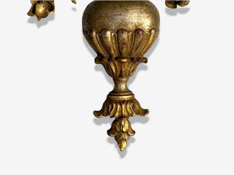 Palladio, Italian Neoclassical, Giltwood, Silver Leaf, Wall Lights, Italy, 1974 - 6