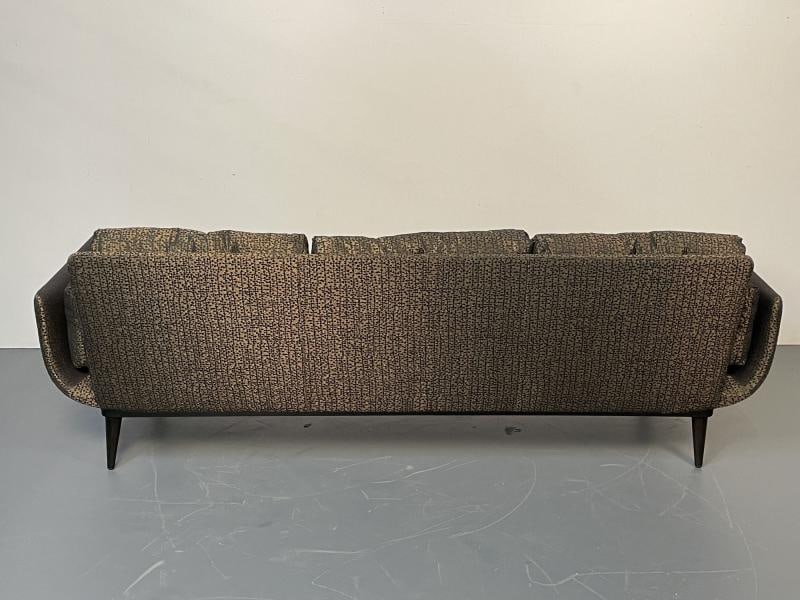 Mid-Century Modern Curved Sofa / Settee, Adrian Pearsall Style, Three-Seater - 8