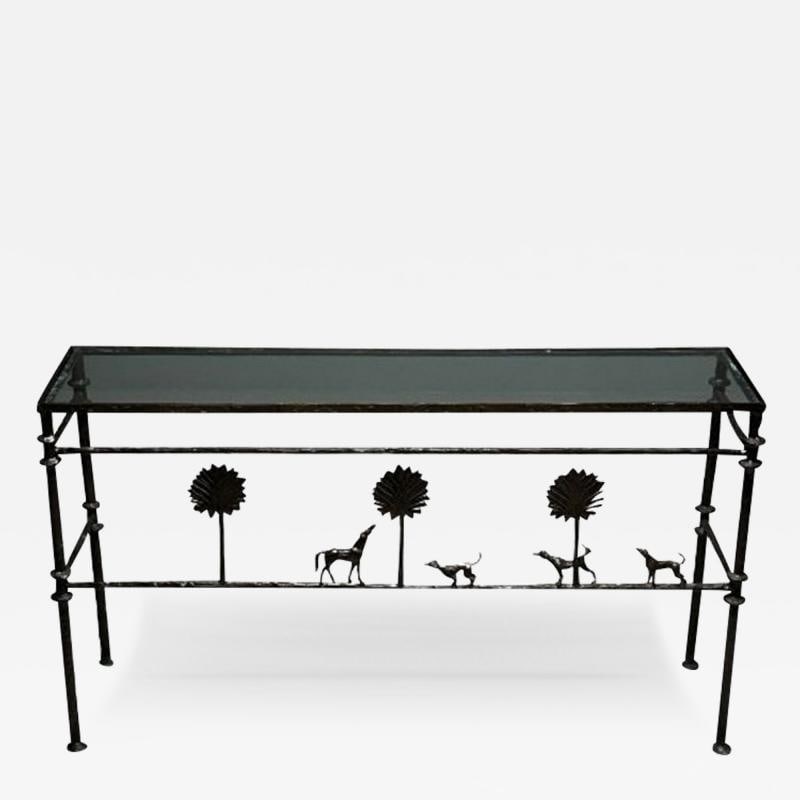 Giacometti Style, Mid-Century Modern, Console Table, Horse, Dog, Tree Motif (1 of 12)