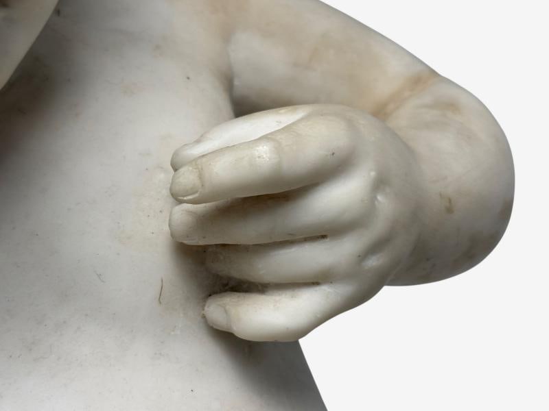 Neoclassical, Faux Marble, Seated Angel Busts on Sleighs, Italy, 1960s - 9
